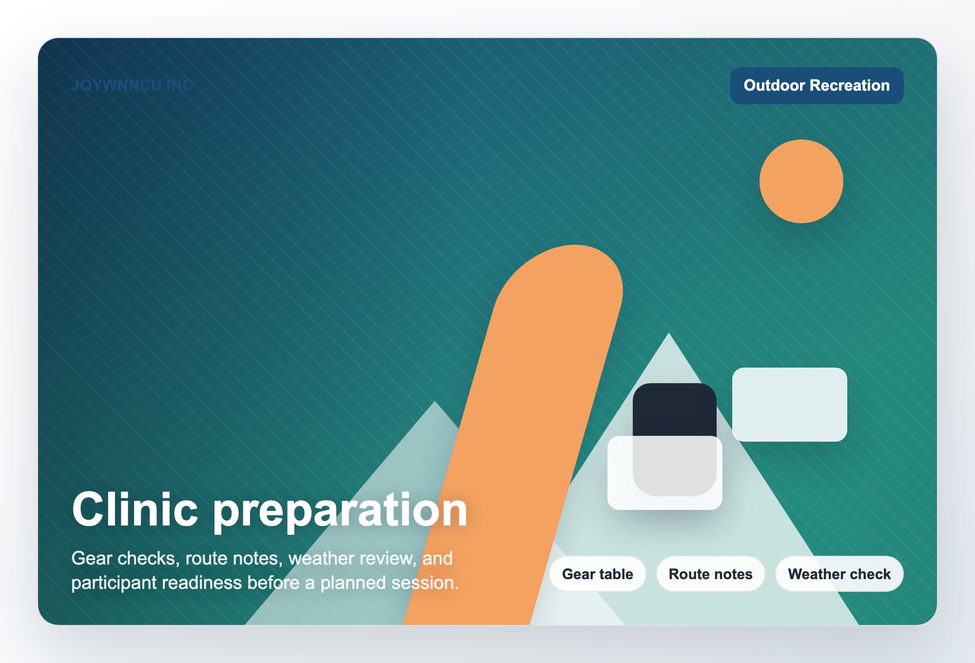 Clinic preparation visual for JQYWNNCU INC